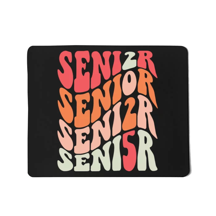 Class Of 2025 Senior 2025 Back To School 2025 Vintage Groovy Mousepad