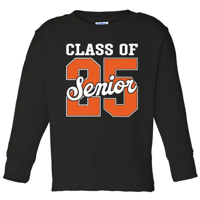 Class Of 2025 Senior 2025 Graduate Back To School 2025 Toddler Long Sleeve Shirt