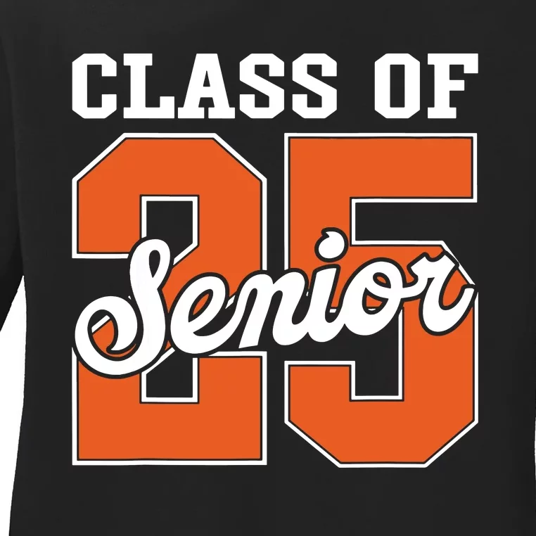 Class Of 2025 Senior 2025 Graduate Back To School 2025 Ladies Long Sleeve Shirt