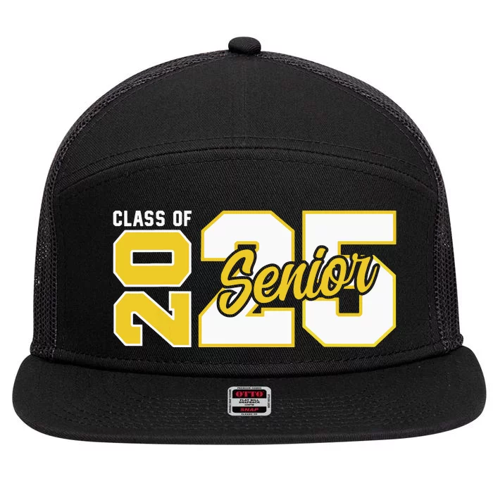 Class Of 2025 Senior 2025 Graduation 2025 Back To School 7 Panel Mesh Trucker Snapback Hat