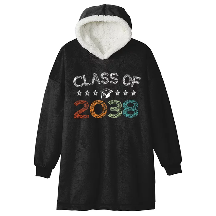 Class Of 2038 Grow With Me First Day School Hooded Wearable Blanket