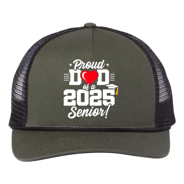 Class Of 2025 Senior Year Proud Dad Senior 2025 Gift Retro Rope Trucker Hat Cap