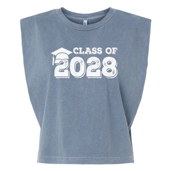 Class Of 2028 Senior Graduation 2028 Garment-Dyed Women's Muscle Tee