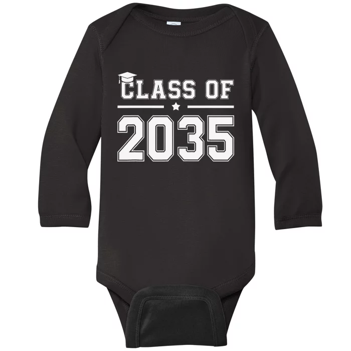 Class Of 2035 Grow With Me First Day Of Kindergarten Baby Long Sleeve Bodysuit