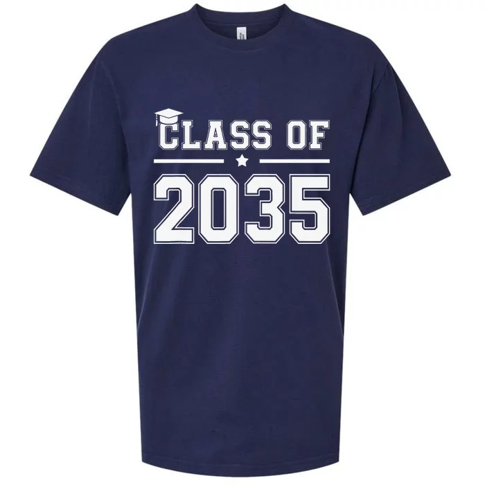 Class Of 2035 Grow With Me First Day Of Kindergarten Sueded Cloud Jersey T-Shirt