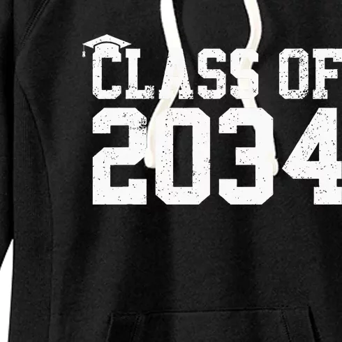 Class Of 2034 Grow With Me Graduation First Day Of School Women's Fleece Hoodie