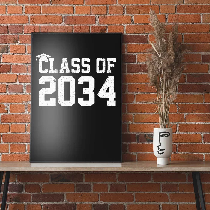 Class Of 2034 Grow With Me Graduation First Day Of School Poster