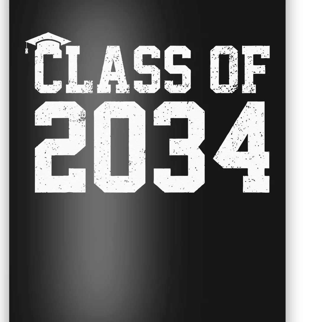 Class Of 2034 Grow With Me Graduation First Day Of School Poster