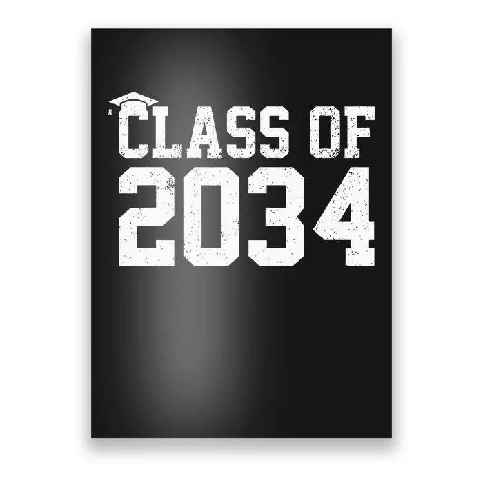 Class Of 2034 Grow With Me Graduation First Day Of School Poster