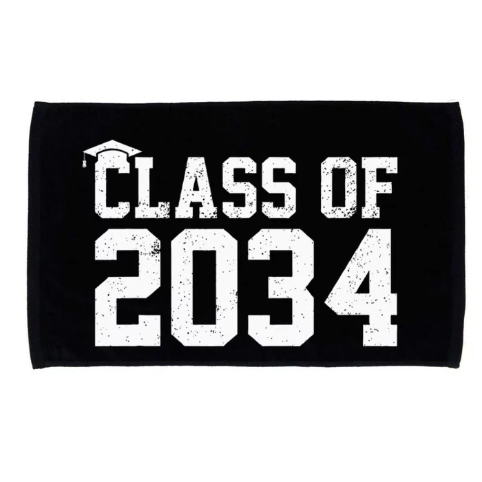 Class Of 2034 Grow With Me Graduation First Day Of School Microfiber Hand Towel