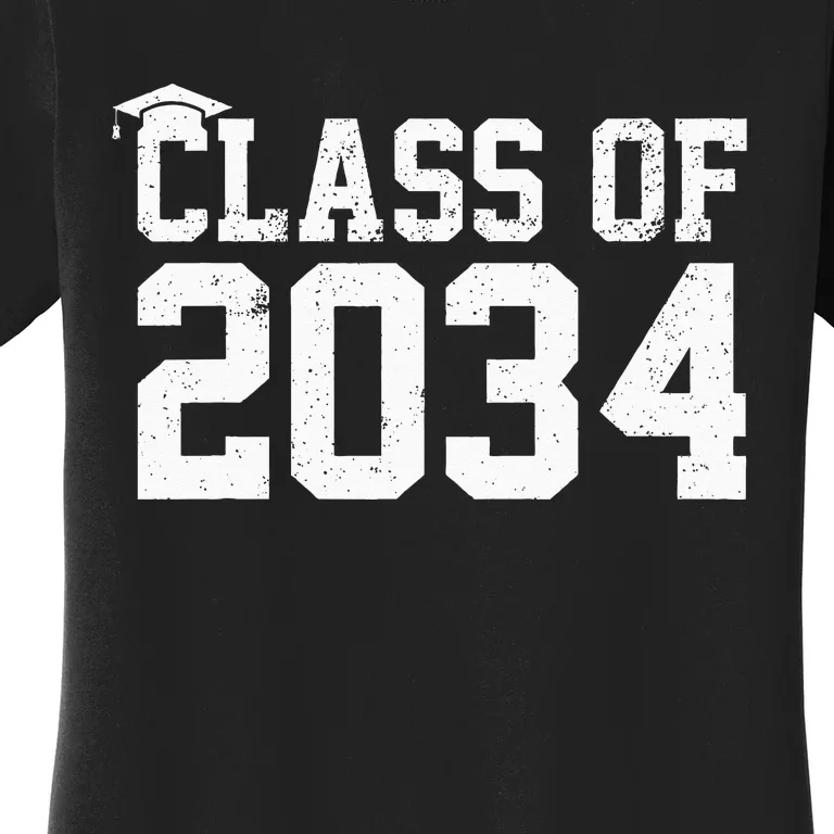 Class Of 2034 Grow With Me Graduation First Day Of School Women's T-Shirt