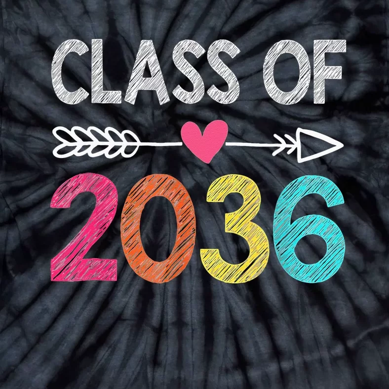 Class Of 2036 Grow With Me First Day Of Kindergarten Tie-Dye T-Shirt