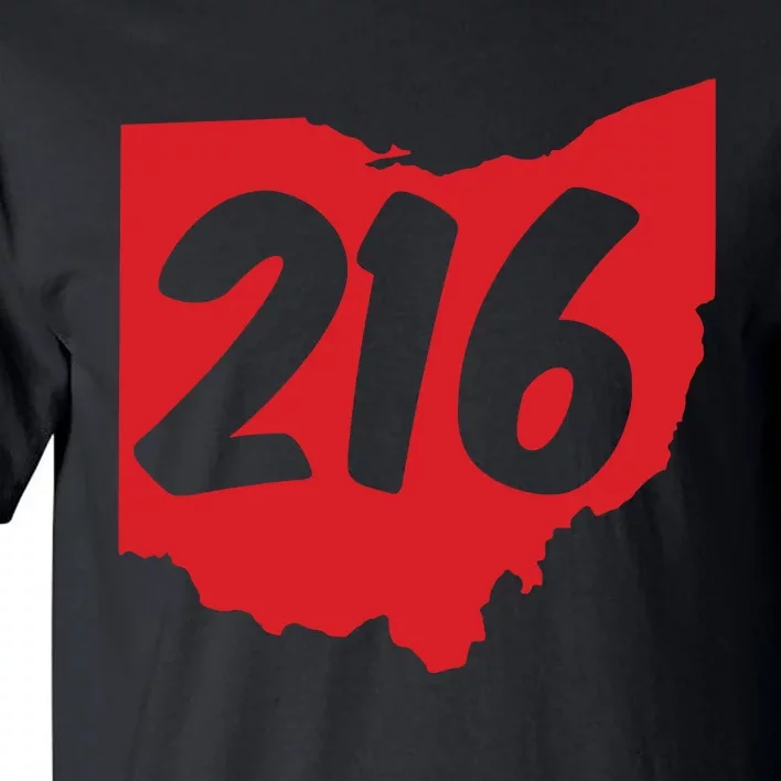 Cleveland Ohio 216 Area Code Tall T-Shirt