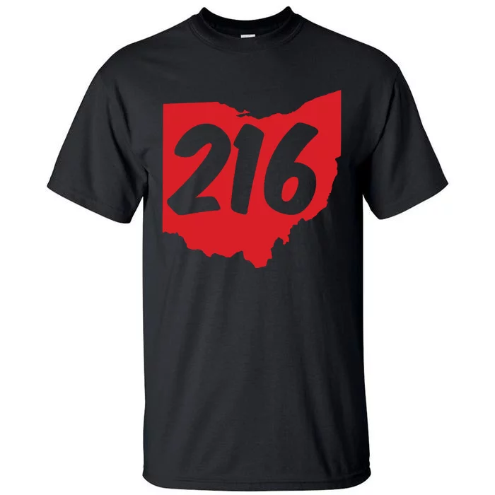 Cleveland Ohio 216 Area Code Tall T-Shirt