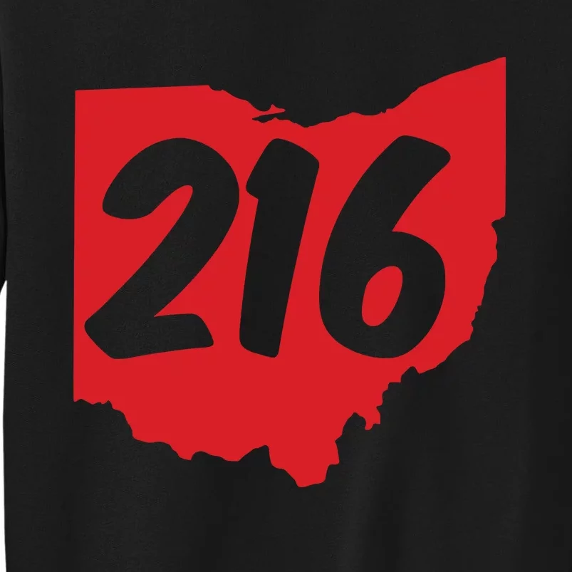 Cleveland Ohio 216 Area Code Tall Sweatshirt