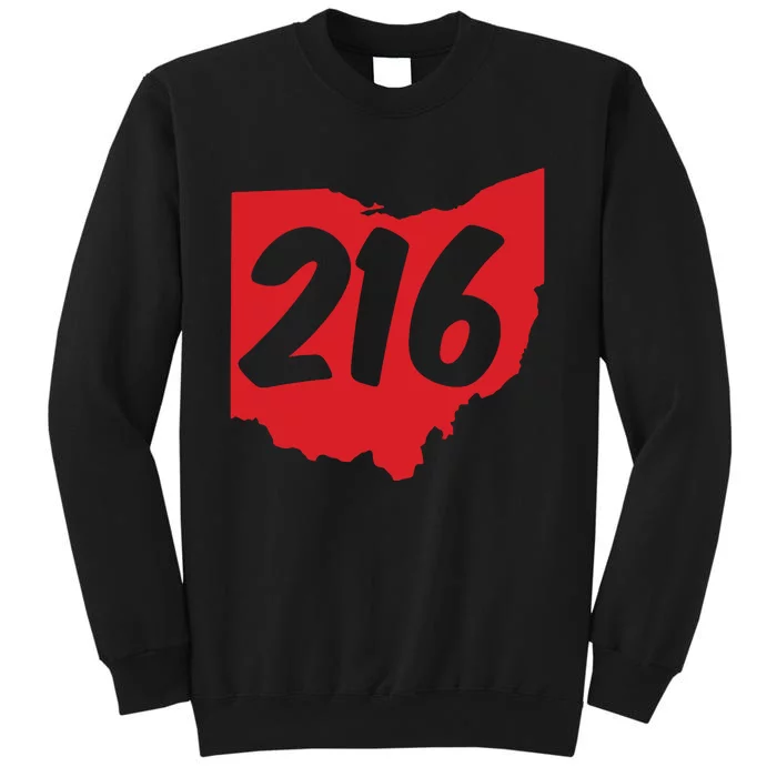 Cleveland Ohio 216 Area Code Tall Sweatshirt