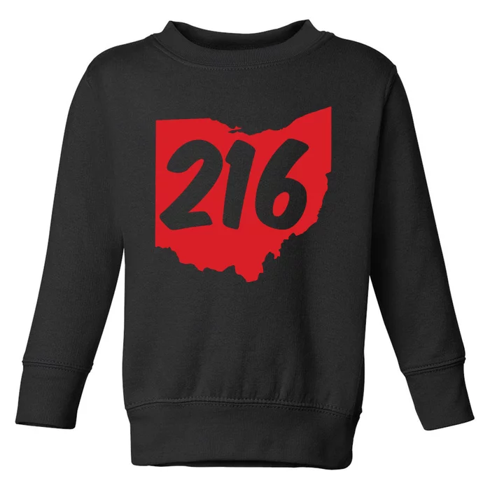 Cleveland Ohio 216 Area Code Toddler Sweatshirt