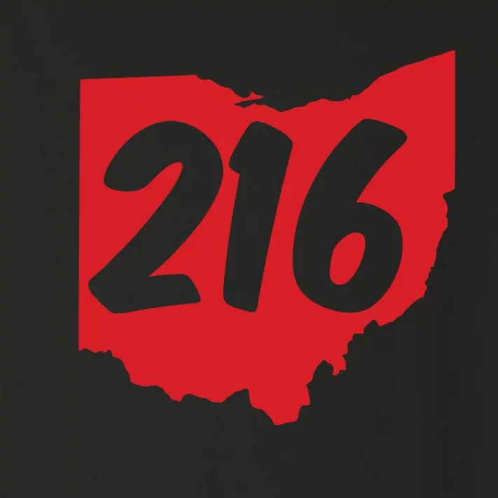 Cleveland Ohio 216 Area Code Toddler Long Sleeve Shirt