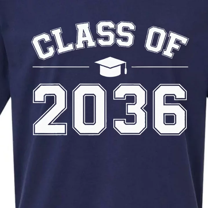 Class Of 2036 Grow With Me First Day Of School Graduation Sueded Cloud Jersey T-Shirt