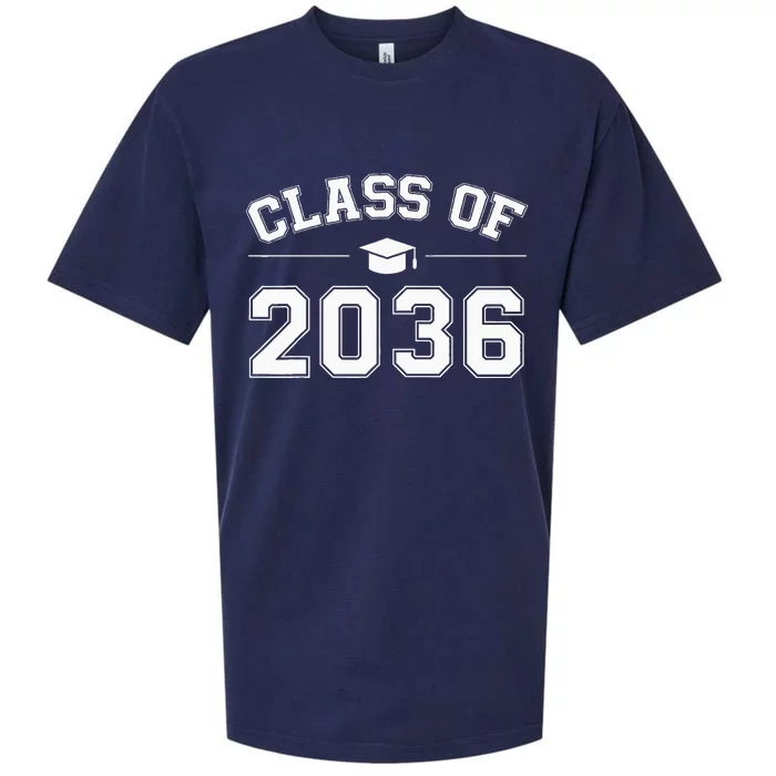 Class Of 2036 Grow With Me First Day Of School Graduation Sueded Cloud Jersey T-Shirt