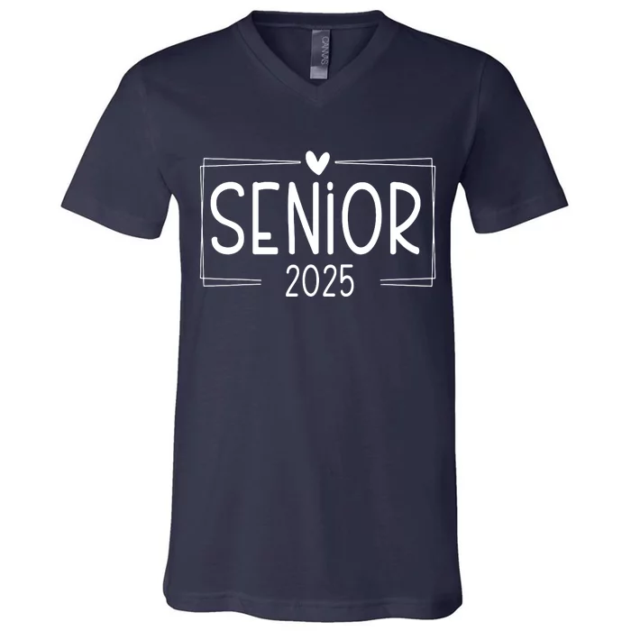 Class Of 2025 Senior 25 High School Graduation V-Neck T-Shirt