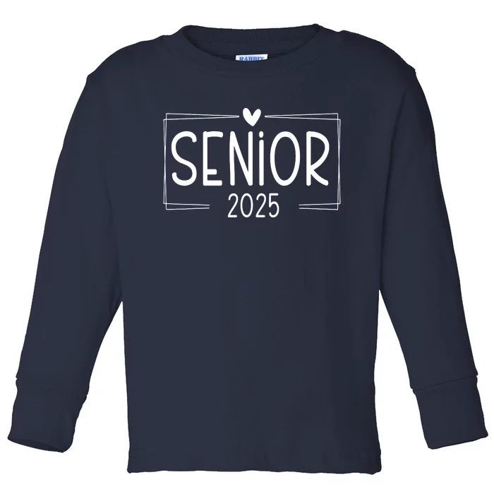 Class Of 2025 Senior 25 High School Graduation Toddler Long Sleeve Shirt