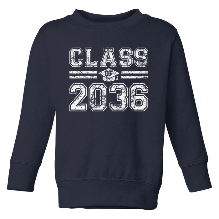 Class Of 2036 Grow With Me Graduation First Day Of School Love Toddler Sweatshirt