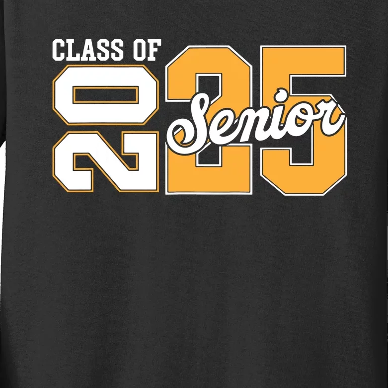 Class Of 2025 Senior 2025 Back To School 2025 Graduation 25 Kids Long Sleeve Shirt