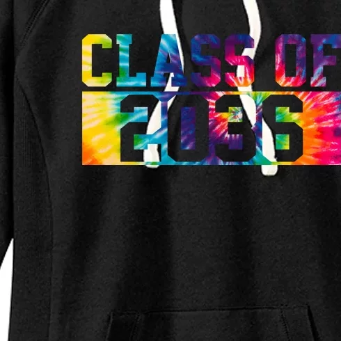 Class Of 2036 Graduation First Day Tie Dye Women's Fleece Hoodie