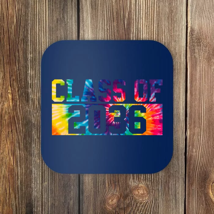 Class Of 2036 Graduation First Day Tie Dye Coaster