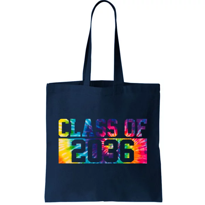 Class Of 2036 Graduation First Day Tie Dye Tote Bag