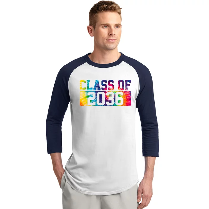 Class Of 2036 Graduation First Day Tie Dye Baseball Sleeve Shirt