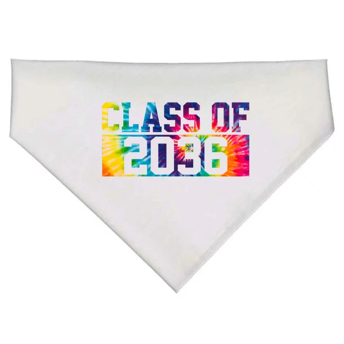 Class Of 2036 Graduation First Day Tie Dye USA-Made Doggie Bandana