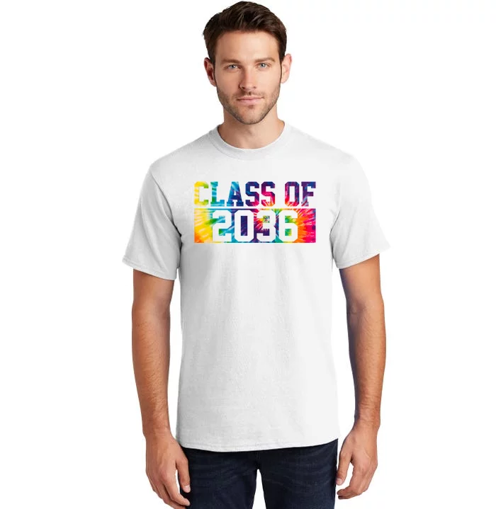 Class Of 2036 Graduation First Day Tie Dye Tall T-Shirt