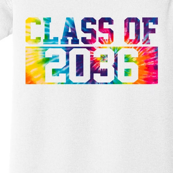 Class Of 2036 Graduation First Day Tie Dye Baby Bodysuit