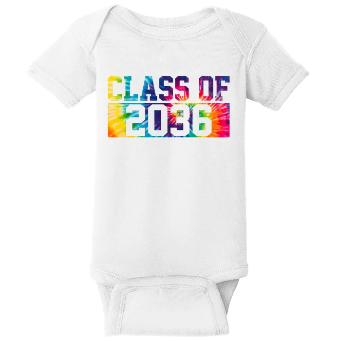 Class Of 2036 Graduation First Day Tie Dye Baby Bodysuit