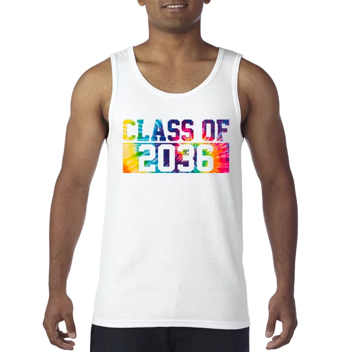 Class Of 2036 Graduation First Day Tie Dye Tank Top