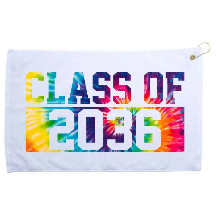 Class Of 2036 Graduation First Day Tie Dye Grommeted Golf Towel