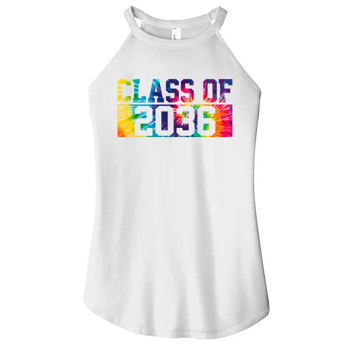 Class Of 2036 Graduation First Day Tie Dye Women’s Perfect Tri Rocker Tank