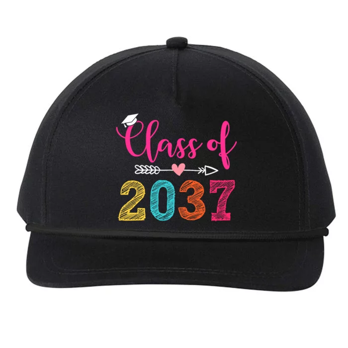 Class Of 2037 Pre K Grow With Me Graduation Snapback Five-Panel Rope Hat