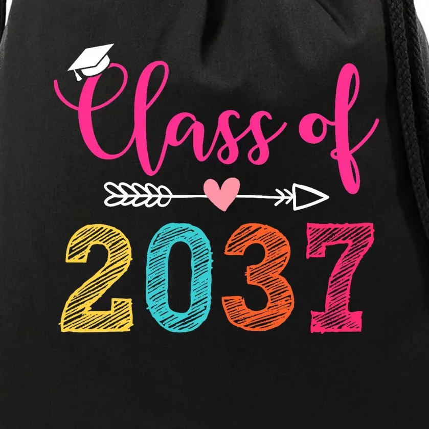 Class Of 2037 Pre K Grow With Me Graduation Drawstring Bag