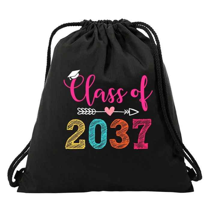 Class Of 2037 Pre K Grow With Me Graduation Drawstring Bag