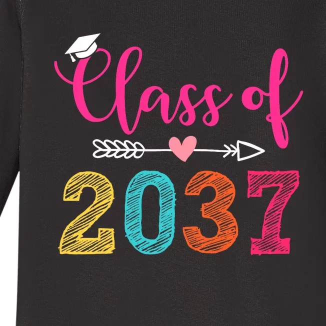 Class Of 2037 Pre K Grow With Me Graduation Baby Long Sleeve Bodysuit