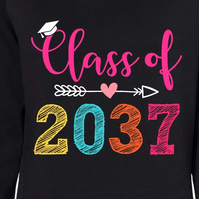 Class Of 2037 Pre K Grow With Me Graduation Womens California Wash Sweatshirt