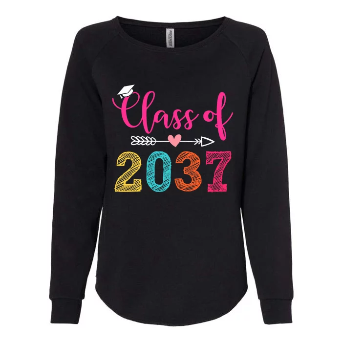 Class Of 2037 Pre K Grow With Me Graduation Womens California Wash Sweatshirt