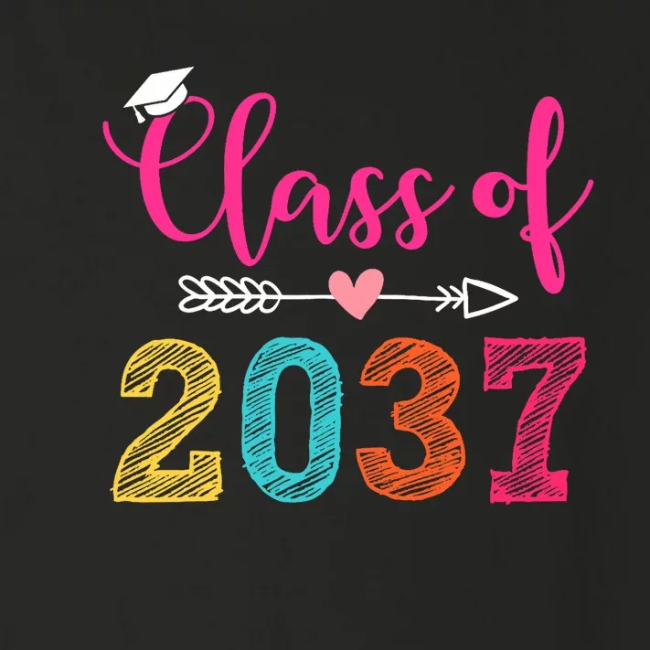 Class Of 2037 Pre K Grow With Me Graduation Toddler Long Sleeve Shirt