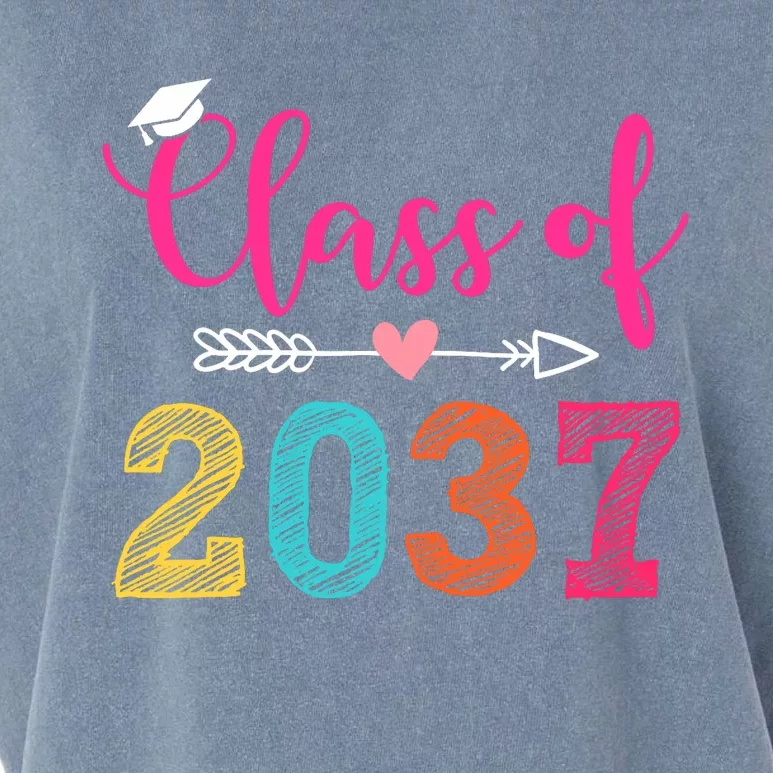 Class Of 2037 Pre K Grow With Me Graduation Garment-Dyed Women's Muscle Tee