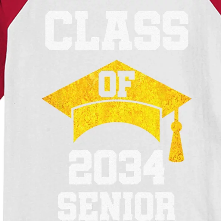 Class Of 2034 Funny Grow With Me First Day Of School Kids Colorblock Raglan Jersey