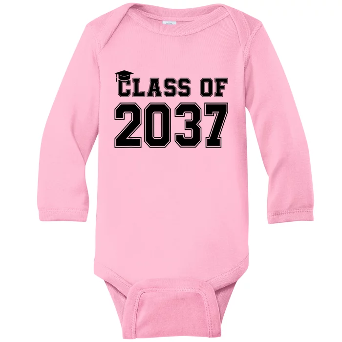 Class Of 2037 Pre K Grow With Me Graduation Baby Long Sleeve Bodysuit