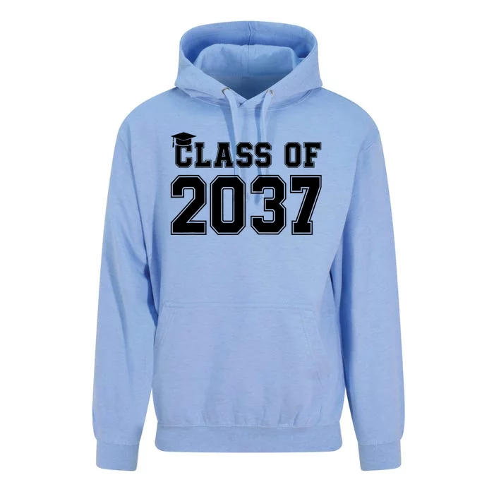 Class Of 2037 Pre K Grow With Me Graduation Unisex Surf Hoodie